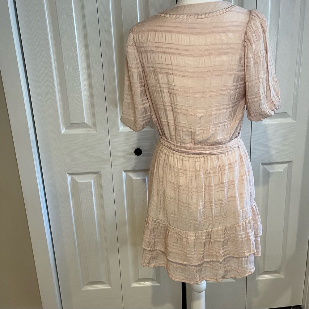 Love Colette dress, Chic Pink Wrap Dress, Size S - Picture 5 of 11